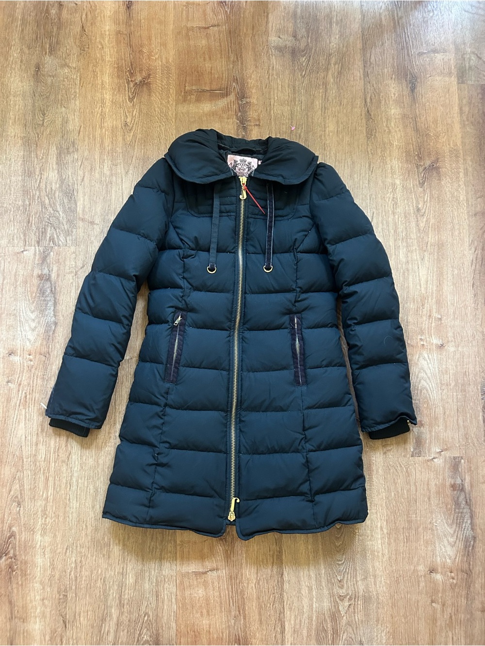 NWT Juicy Couture Black Down Puffer Parka